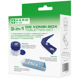 HARO 3-in-1 kombi-box Tabletten Set, 3-teilig, blau