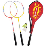 SCHILDKRT set de badminton 2 joueurs, rouge / jaune