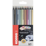 Kores crayon de couleur "Kolores metallic Style", tui de 12