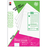 Marabu green Bloc de papier nature Mix, A4, blanc