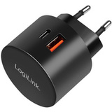 LogiLink adaptateur de prise USB, 2x USB, 20 watts, noir