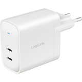 LogiLink adaptateur de prise USB, 2x usb-c PD, 40 W, blanc