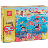 APLI kids Puzzle secret "La plage", 60 pices