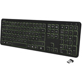 LogiLink beleuchtete Tastatur, kabellos, schwarz