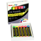 PentelArts pastels  l'huile PHN-F6, set de 6, fluorescents