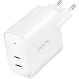 LogiLink adaptateur de prise USB, 2x USB-C, blanc, 65 watts