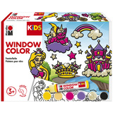 Marabu kids Kit window Color "Princesses", 6 x 25 ml