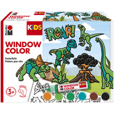 Marabu kids Kit window Color "Dinosaures", 6 x 25 ml