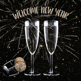 PAPSTAR serviette  motif "Welcome new Year"