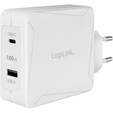 LogiLink adaptateur USB, 2x usb femelle, blanc, 100 watts