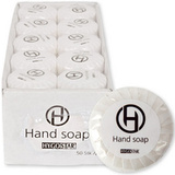 HYGOSTAR mini-savon pour les mains, diamtre: 40 mm, blanc
