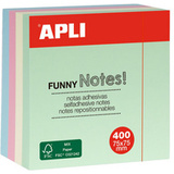 APLI cube de notes adhsives "FUNNY Notes!", 75 x 75 mm
