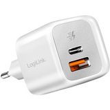 LogiLink set de chargeurs rapides double USB, blanc