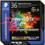 STAEDTLER feutre pigment brush pen, tui carton de 36