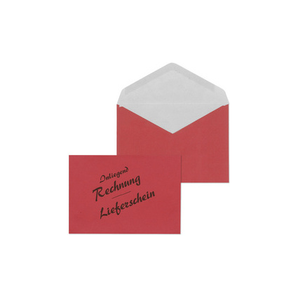 MAILmedia Briefumschlag C6 "Lieferschein/Rechnung", rot