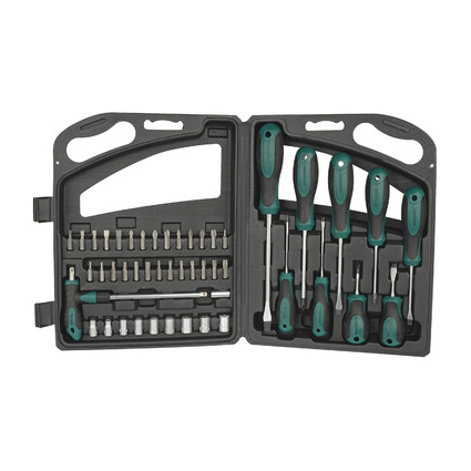 BRDER MANNESMANN Kit d'outils, 47 pices, dans une malette