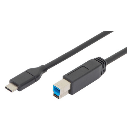 ASSMANN Cble de raccordement USB 3.0, USB-C - USB-B, 1,8 m