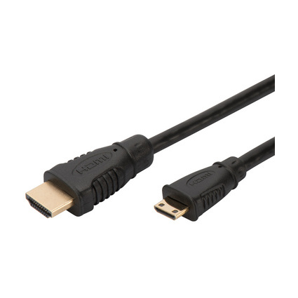 DIGITUS Cble de raccordement High Speed, HDMI-A-Mini HDMI-C