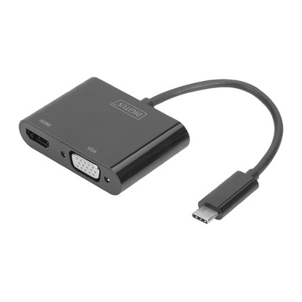 DIGITUS Convertisseur vido USB 3.1, USB-C - HDMI/VGA