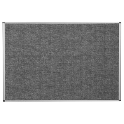 Bi-Office Tableau en textile, isolant phonique, gris