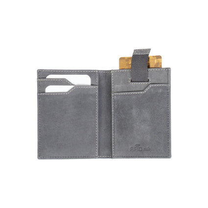 PRIDE&SOUL Porte-cartes de crdit, RFID, en cuir, gris