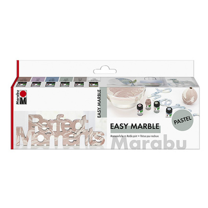 Marabu Peinture  marbrer "easy marble", set PASTEL