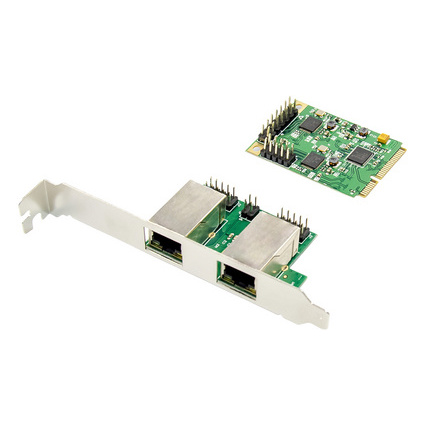 DIGITUS Carte rseau mini PCI Express Dual Gigabit Ethernet
