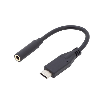 DIGITUS Cble adaptateur audio USB Type-C, 0,2 m, noir