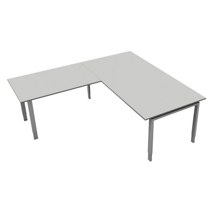 kerkmann Table de confrence Form 5  lment d'angle, gris