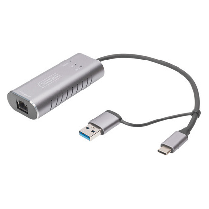 DIGITUS Adaptateur Gigabit Ethernet USB type-C, USB-C+USB A