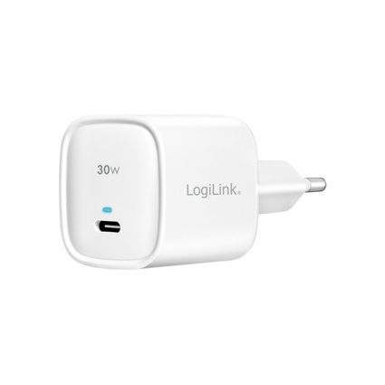 LogiLink Chargeur secteur USB, 1x USB-C (PD), blanc