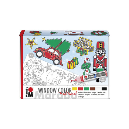 Marabu Kit Window Color "XMAS Traditional", 6 x 25 ml