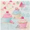 PAPSTAR Serviettes  motif "Cupcakes", 330 x 330 mm