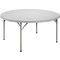 SODEMATUB Table pliante ROND-152 en plastique, gris clair