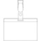 pavo Porte-badge, avec clip, 60 x 90 mm, transparent