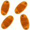 FISCHER Kit de rflecteurs pour rayons de vlo, orange