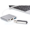DIGITUS Adaptateur multiports USB 3.0, USB-C - HDMI, argent