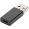 DIGITUS Adaptateur USB Type-C, USB A - USB-C, noir