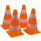 SCHILDKRT Cnes de signalisation, set de 4, orange / blanc