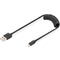 DIGITUS Cble spiral USB 2.0, USB-A - Lightning, 1 m