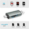 LogiLink Lecteur de cartes USB 3.2 Gen1, SD/micro SD, alu