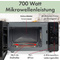 CLATRONIC Micro-ondes MW 791, 700 watts, noir