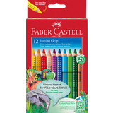FABER-CASTELL crayons de couleur JUMBO GRIP, tui de 12