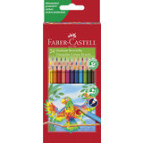 FABER-CASTELL crayons de couleur triangulaires, tui de 24