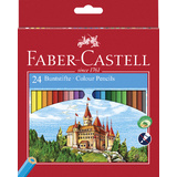FABER-CASTELL crayons de couleur hexagonaux castle tui en