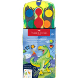 FABER-CASTELL Bote de peinture connector Dino, 12 couleurs