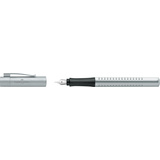 FABER-CASTELL stylo plume grip 2011, F, argent