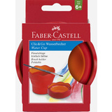FABER-CASTELL gobelet CLIC & GO, rouge