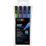 POSCA marqueur  pigment PC-3ML paillet, tui de 4