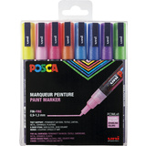 POSCA marqueur  pigment PC-3ML paillet, tui de 8